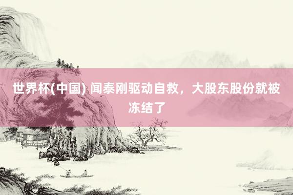 世界杯(中国) 闻泰刚驱动自救，大股东股份就被冻结了
