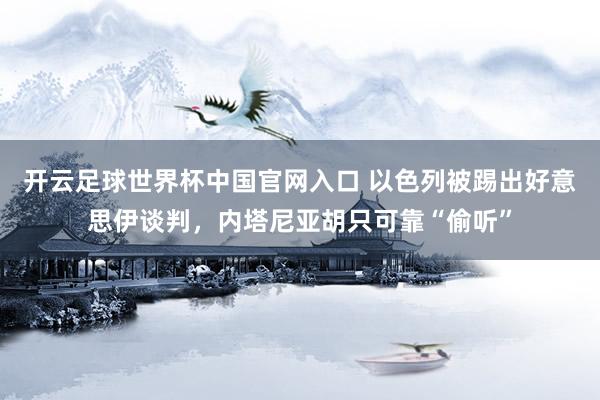 开云足球世界杯中国官网入口 以色列被踢出好意思伊谈判，内塔尼亚胡只可靠“偷听”