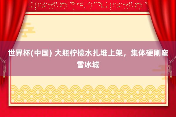世界杯(中国) 大瓶柠檬水扎堆上架，集体硬刚蜜雪冰城