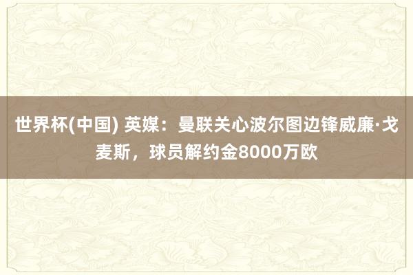 世界杯(中国) 英媒：曼联关心波尔图边锋威廉·戈麦斯，球员解约金8000万欧