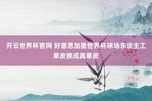 开云世界杯官网 好意思加墨世界杯球场东谈主工草皮换成真草皮